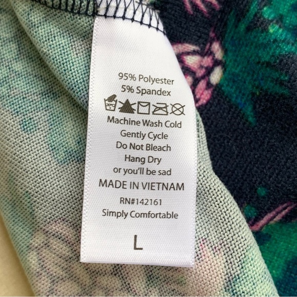 NWT LuLaRoe Caroline Sz Large Cardigan Open Sweater Duster Blue Cactus Print - Picture 8 of 8